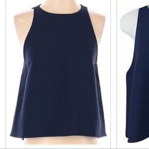Blaque Label Navy Crop Tank